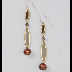 Alexis Chocolate Pearl Drop Earrings